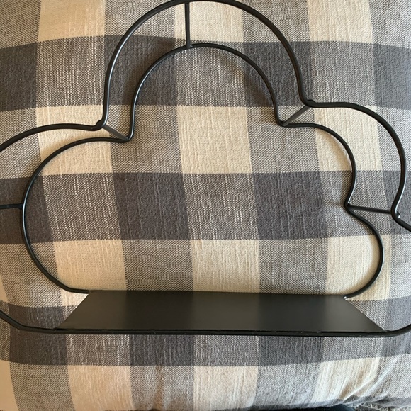 NWOT Super Cute Black Metal Cloud ☁️ Shelf - Picture 3 of 5